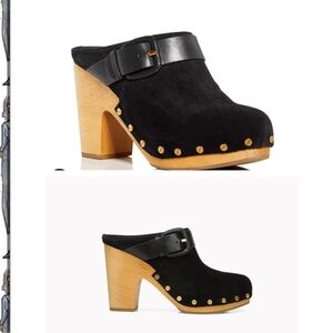 New Unworn Veronica Beard Dacey Suede Clogs Size 11